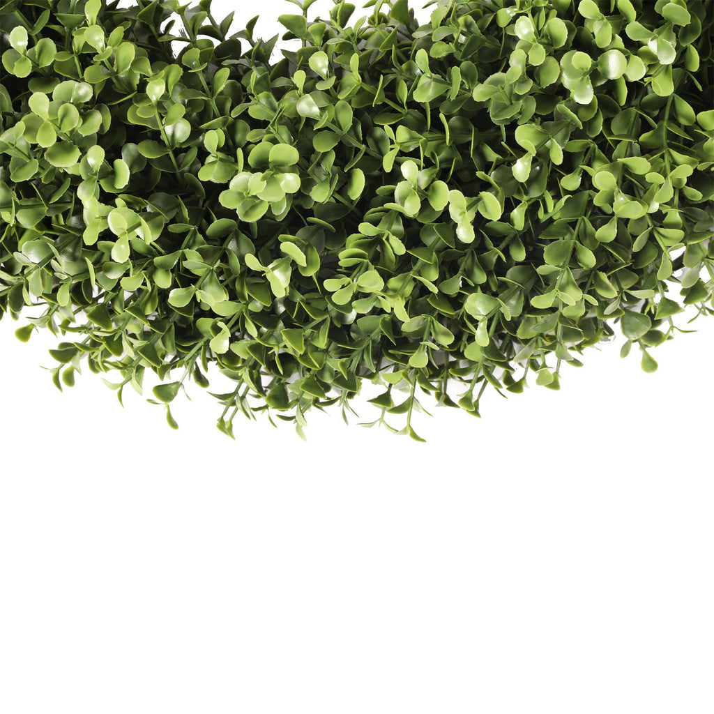 UV Resistant Artificial Boxwood Wreath, Outdoor Greenery Front Door Wreath, 19”