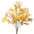 The Matthew John Collective 20-inch artificial maple leaf bush in cream and beige silk for neutral fall decor.