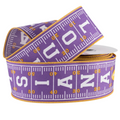 The Matthew John Collective purple canvas ribbon with white football field yardline markings and Louisiana lettering.