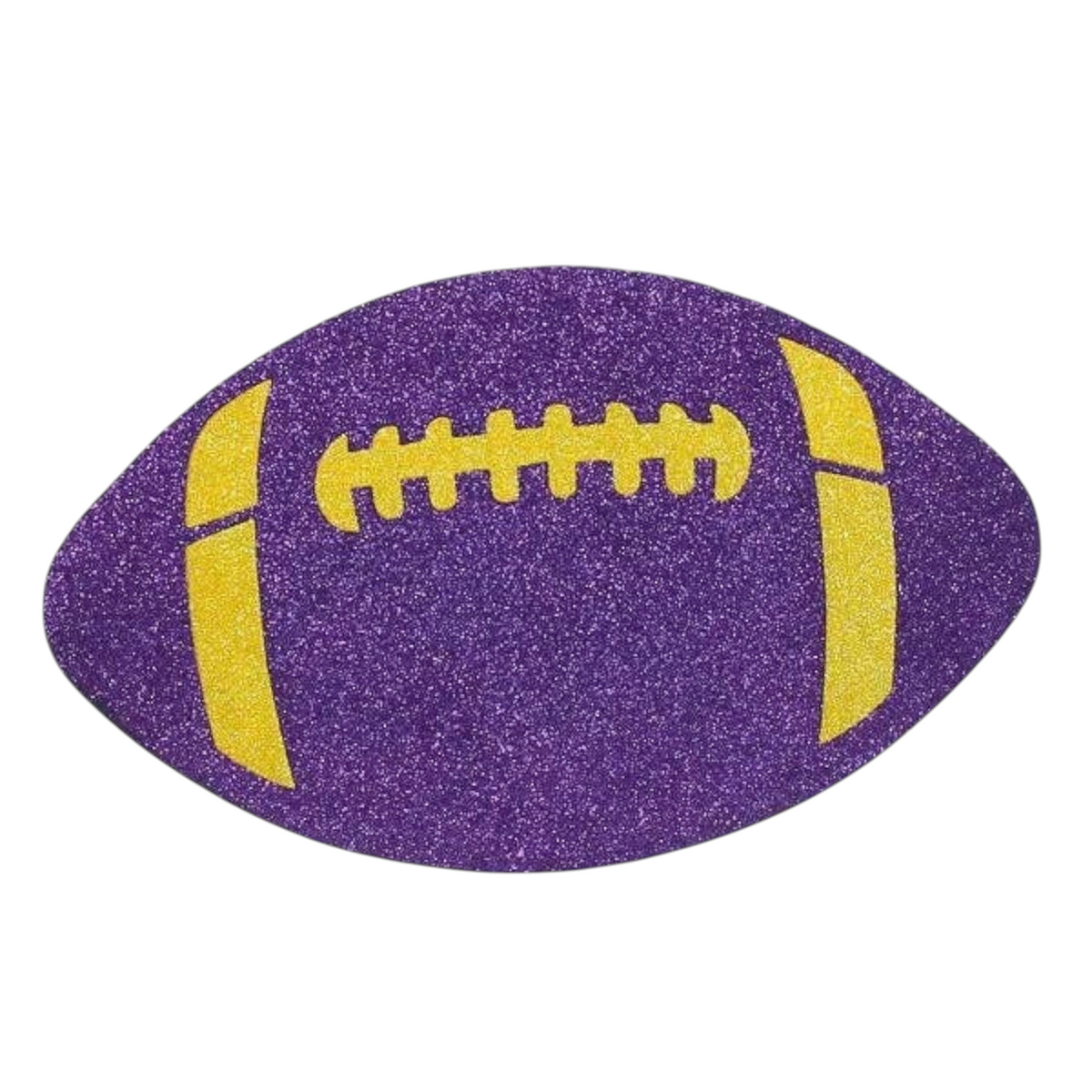 The Matthew John Collective purple and gold glitter football accent for wreaths and game day seasonal decor.